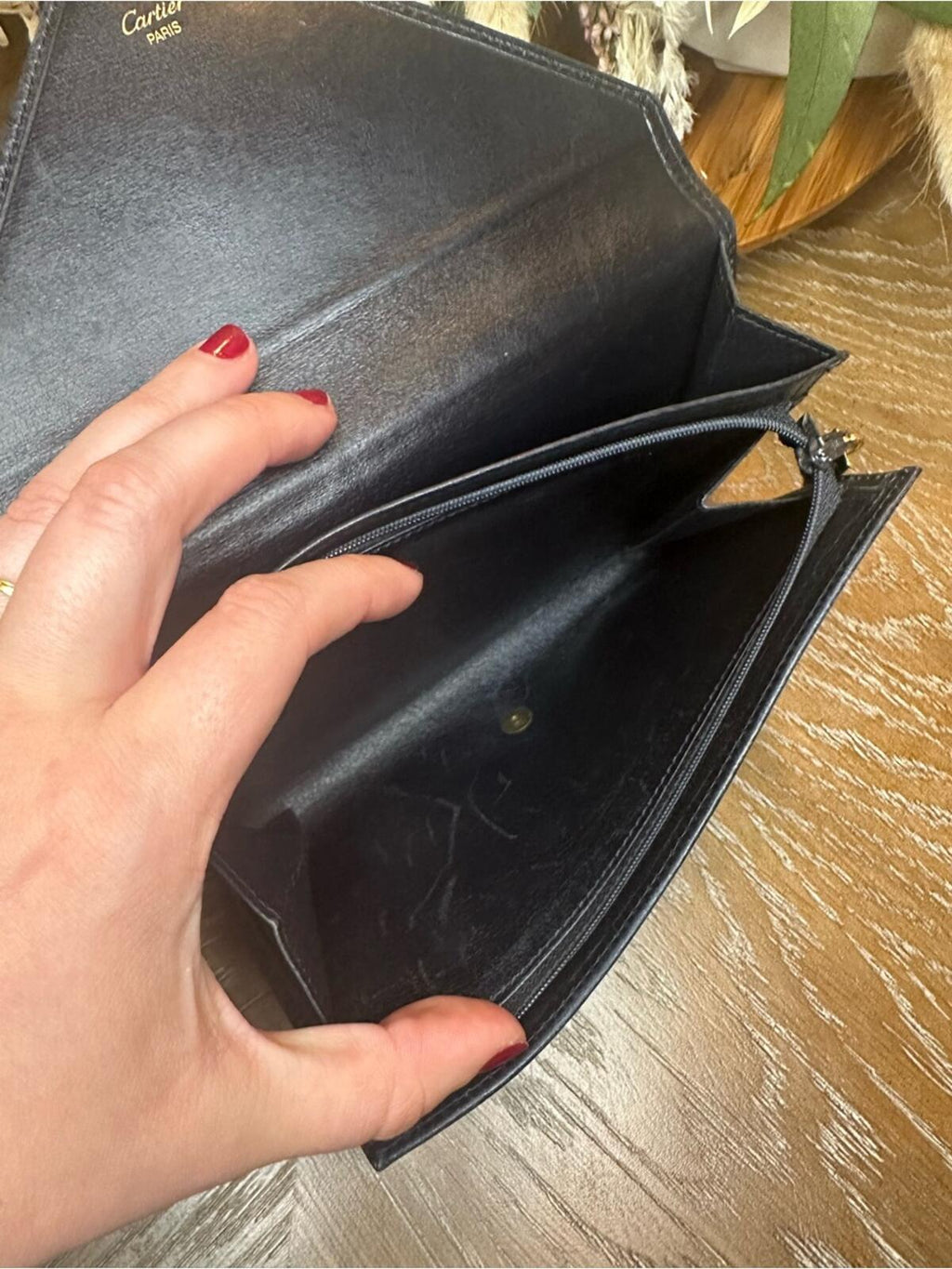 Vintage Navy Cartier Wallet