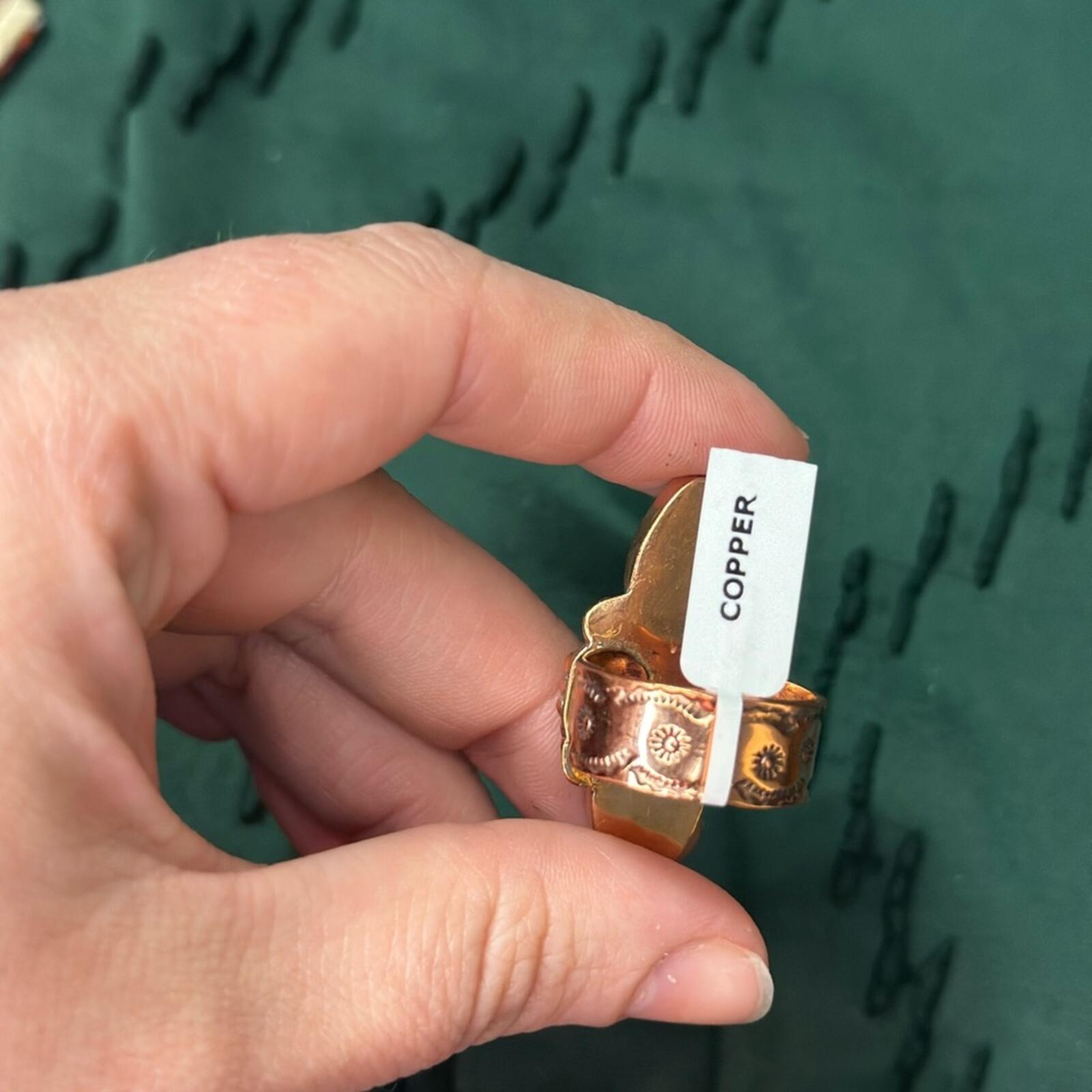 Massive Sonoran Blue Turquoise and Copper Ring