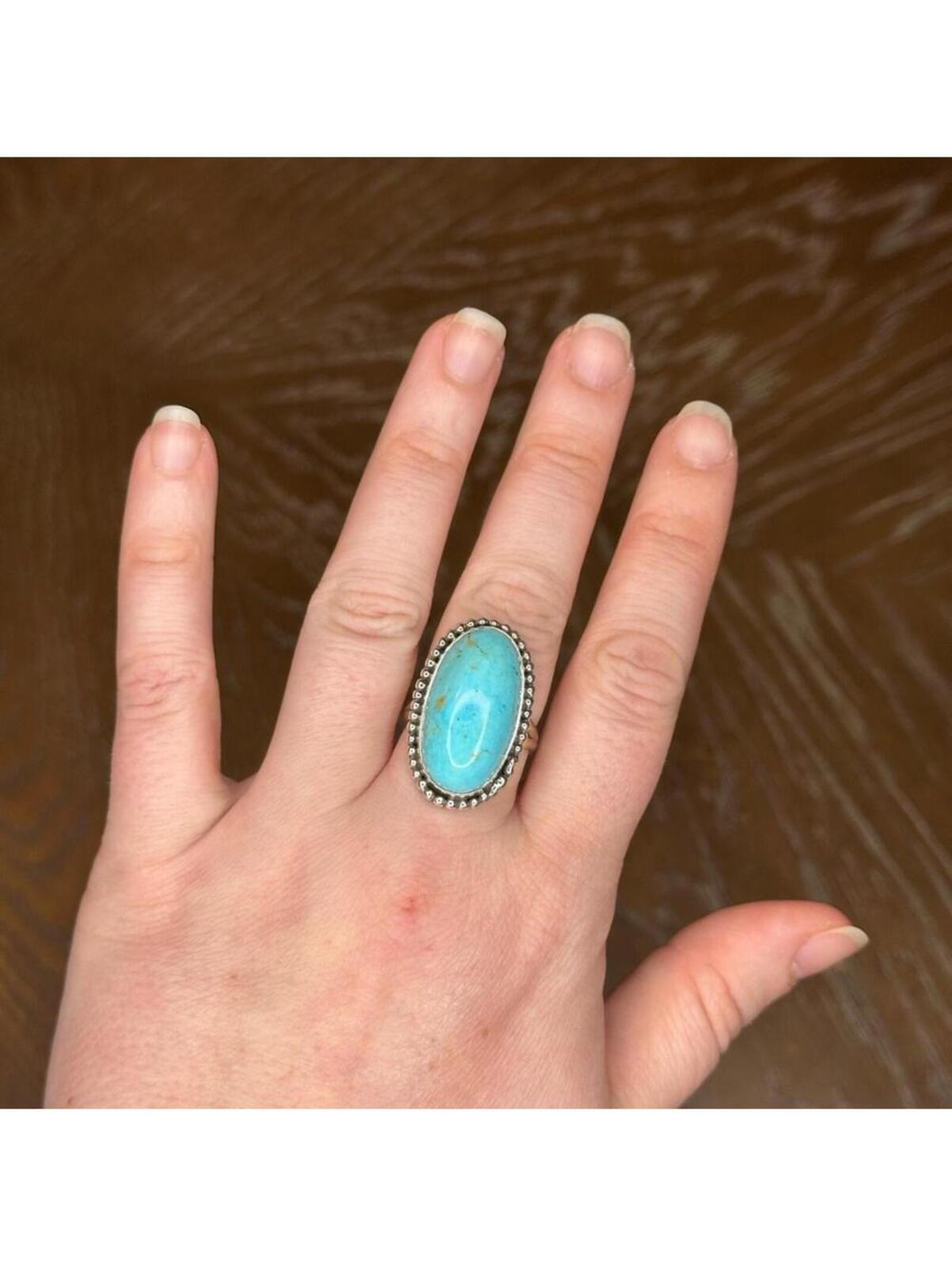 Large Natural Turquoise Ring